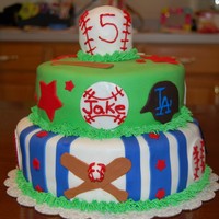 Baseball Cake This cake was inspired by another cake on the boards. First time making MMF.