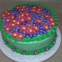 Flower Cake I made this for my Wilton Course 1 Class.