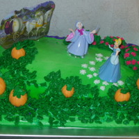 Cinderella & Fairy Godmother This was for my niece. I was trying to make a "store bought" design from memory. I used cream cheese icing for the base and...