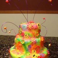 Tie Dye Wedding Cake 