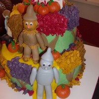 Oz Friends In The Pumpkin Patch Wizard of Oz friends on the yellow brick road, heading through the pumpkin patch to the birthday party (by request)! Yellow cake w/ spiced...