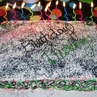 Punk Rock Birthday Cake My daughter wanted a punk rock ice cream cake for her 12th birthday! This is made of two choc. layers, with chocolate choc. chip softened...