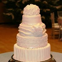 Simple Yet Elegant This was my first wedding cake! Each layer was unique and fit together so well!