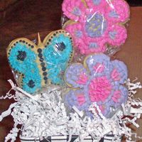 Flower Cookie Basket Family secret cookie recipe and cream cheese frosting!