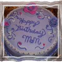 Purple Birthday Cake The lady wanted purple for her mother inlaws b-day cake this is what i came up with! Vanilla cake with BC frosting and filling. Thanks For...