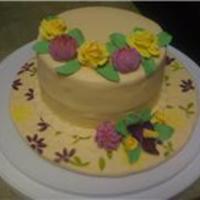 Final Cake For Wilton Gumpaste And Fondant Class This is the final cake for my wilton fondant and gumpaste class. It is a 6" round on a 10" decorated cake board. I used petal...
