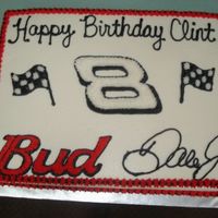 Dale Jr. Cake this was for my hubby's birthday...he is Dale Jr. obsessed!!! It is chocolate fudge cake with oreo pudding filling...yum!