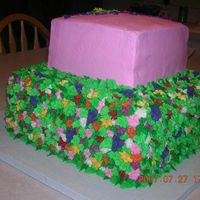Side View Of Flower Cake 