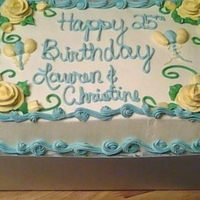 Sheet Cake This was a short notice cake that I completed in 4 hours from start to finish. Just a regular 9x13 sheet cake with flowers and balloons....