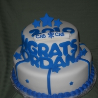 Two Tiered Graduation Cake 