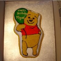 Pooh Pooh made with wilton pan. Chocolate cake with bc frosting. still need to work on my writing....lol. Thanks for looking.