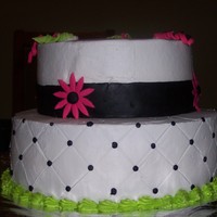 Becky's Cake This was for a 50th birthday. I made a fondant "50" for the top but because it had to be moved to the party site, I didn't...