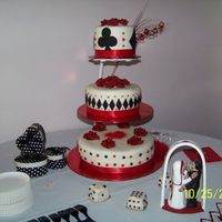 Vegas Wedding Cake Laura and Jim's reception, they got married in Vegas and then had the reception in our home town, Joliet, ILThe bottom layer was...