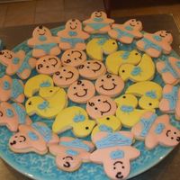 Gomez Baby Shower My daughter, Laura, made and decorated this cookies for her brother and sister-in-law'sfirst baby Baby Shower.