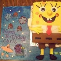 Spongebob Cake This is a cake that my daughter, Laura and I made.It is Italian Cream Cheese with Buttercream Icing and fondant decorations.