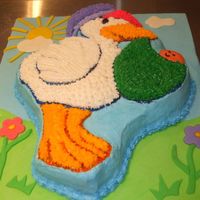 Gomez Baby Shower I made this cake with my daughter's help for my son and his wif'e's first baby Baby Shower.The base of the cake was a board...