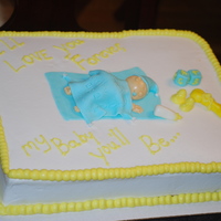 Baby Boy Baby Shower Cake This was my first attempt at modeling a human figure. This was so much fun!