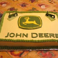 Color Flow John Deere With Mini Color Flow Tractors This is my 2 year old sons birthday cake. He loves John deere.