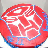 James's 11Th My nephew wanted a Transformers birhtday but his dad wanted a simple cake....this was simple. but James really liked it.
