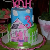 Playhouse Cake Cake for little girl turning three who was getting a playhouse as a gift. Her mother went with that as the theme of the party. I was given...