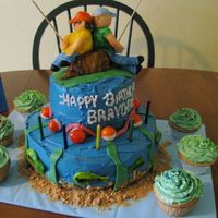 Brayden's Birthday Cake Fishing is what he asked for! This is what I came up with!