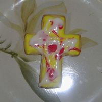 Cropped_Again.jpg this is the cookie i decorated after my cousin added color to it. i said it has a mosaic look to it. she just gigled.