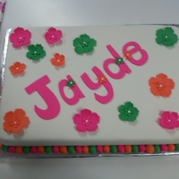 Jayde Baby shower cake for a friend. lemon poppy sead with raspberry filling. TFL
