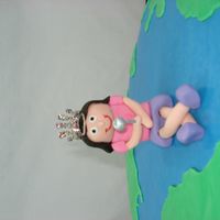 3D Fondant Girl My first fondant figure!