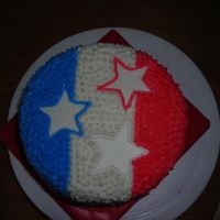 4Th_Of_July_Cake4.jpg This is a 6" round cake I made for 4th of July. It had 3 layers of cake inside so when you cut it you would see red, white and blue...