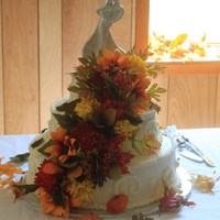 Fall Wedding Cake 3 tier carrot cake with crm cheese icing.