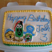 A Veggietales Birthday A FBCT of the Pirates from VeggieTales. The cake was WASC.