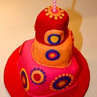 Miniature Topsy Turvy Cake A very small topsy turvy cake - the top layer is the size of a cupcake