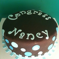 Chocolate Fondant Cake Nice, simple, fondant iced cake to congratulate a graduation.