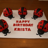Lady Bug Cakes These cakes each serve 2-3 people, and are filled with a raspberry creme made from Cool Whip and Raspberry Jam (seedless). They are...