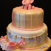 Pink Elephant my friend sent me the picture of the cake she wanted,, I tried to put my own spin on it : )