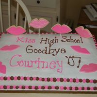 Kiss It Goodbye This was my cousin's highschool grad cake. It is a loose interpretation of a cake by "skstuard14". The standing lips are...