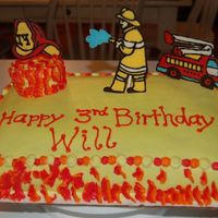 Fireman Birthday This is the cake I made for my son's birthday this weekend. He is OBSESSED with firemen! I took inspiration from "merissa's&...