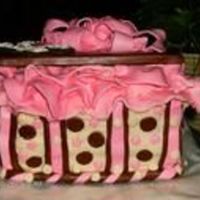 1St Box Cake 1st box cake inspired from some I saw on CC. Didn't let the cake settle long enough it looks bumpy in the middle (lesson learned) DIL...
