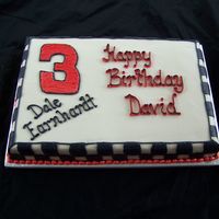 Dale Earnhardt Cake This was a very last minute cake order. A coworker (who I love very much) ordered this for her brother-in-law. He has been fighting cancer...