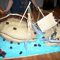 Pirates Of The Carribean My son wanted the scene in pirates where the monster come up out of the water and breaks th ship in half, so this was my attempt at it....