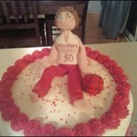 Osu Cake One of my players is signing with Ohio State tomorrow to continue her basketball career. This is the cake for her party. Figure (my first...