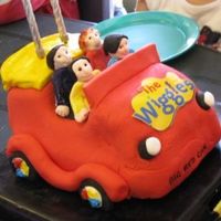 The Wiggle Car Cake Cake I made for my son to have at his playgroup when he turned 2!Made two square cakes and carved them in the car shape. Everything done...