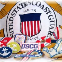 Coast Guard Day '09 Cookies sent to my Coast Guard son and his fellow Coasties to celebrate Coast Guard Day (August 4th) NFSC and Cinnamon Spice with MMF...