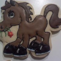Horse For Emily My niece is coming tomorrow and she just got back from horse camp. So I thought a horse cookie would help ease the pain of leaving camp. I...