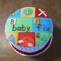 Baby Shower Baby Shower cake, all buttercream. Made to look like the Alphabet Soup baby bedding.