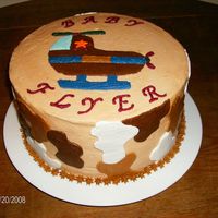 Baby Flyer Baby Shower Cake Made to match the Baby Flyer bedding. Flyer on top with Camouflage on sides.