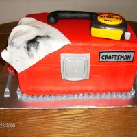 Tool Box Cake My husbands birthday cake. Got the idea from a couple others photos, Buttercream with fondant tools. Still a beginner at fondant.