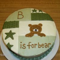 B Is For Bear Cake Made to match the B is for Bear bedding. For my sister. Carrot cake with all decorators creamcheese frosting.