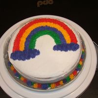 Wilton I - First Class Cake I ran out of purple before my second cloud. Oops!