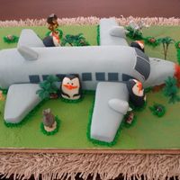 Madagascar Hand carved vanilla cake, rolled fondant, gumpaste penguins.